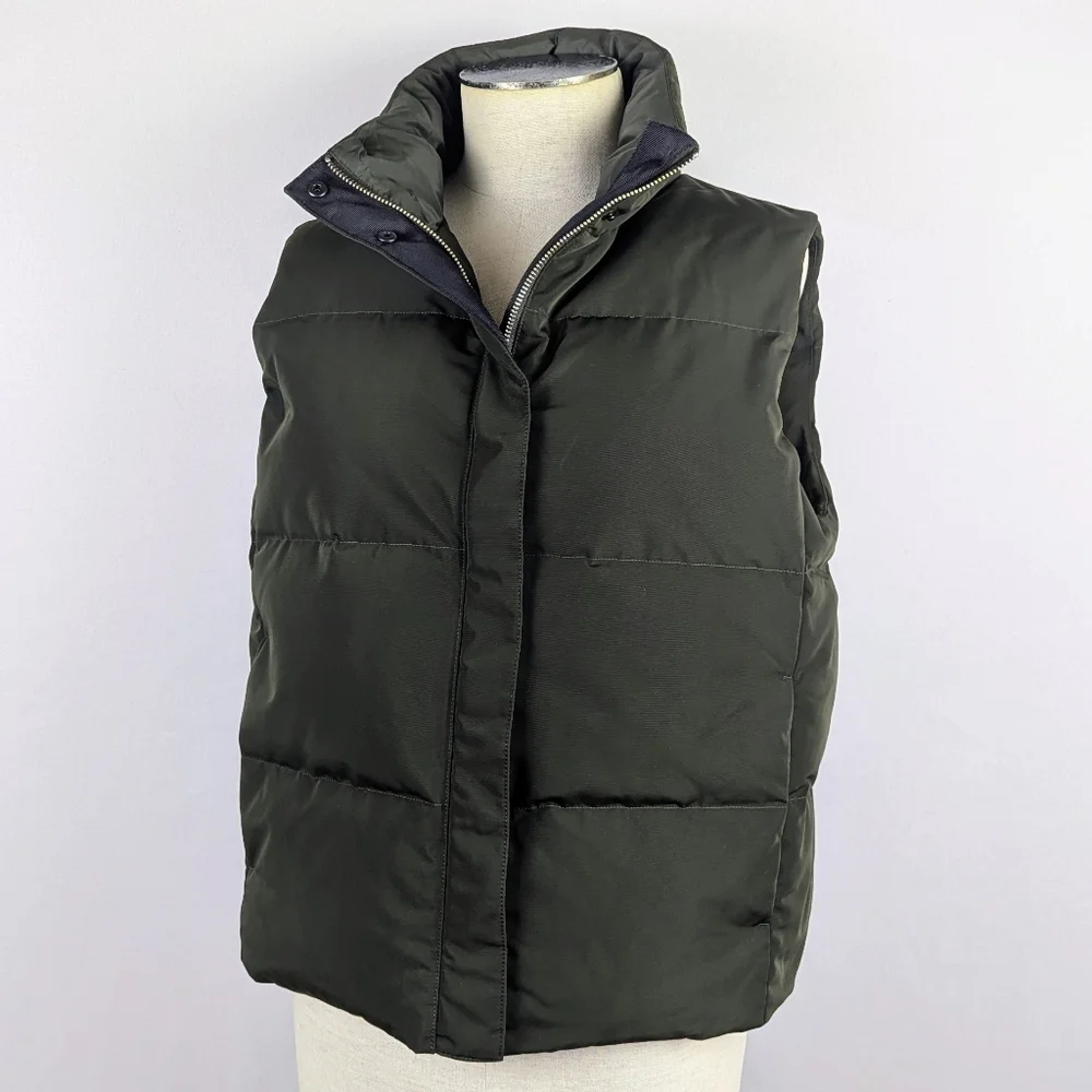 Theory Shell Down Vest Renew Poly 2 Down Feather Blend Fill Dark Rosemary M NWT